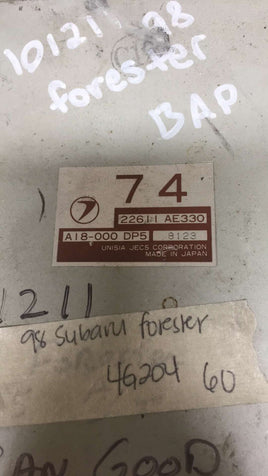 22611 AE330 Subaru Forester 1998 ecu ecm computer
