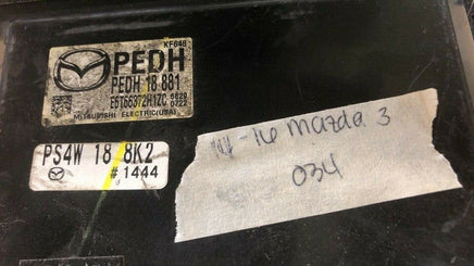 PEDH 18 881 Mazda 3 Mazda3 2014-2016 ECM ECU computer