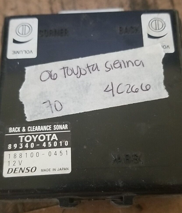 2006 Toyota Sienna clearance sonar control module 89340-45010