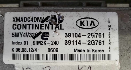 39104-2G761  Kia Sorento 2012-2013 ecm ecu computer