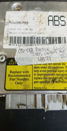 16188001 Chevy Venture 1997-1999 ABS control module