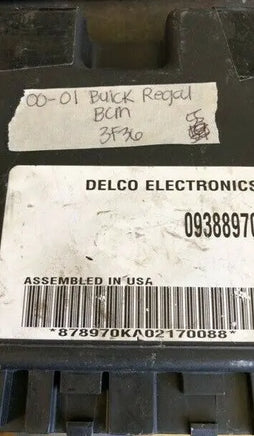 09388970 Buick Regal or Century 2000-2001 bcm body control module computer