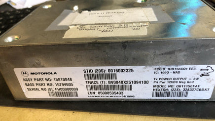 2006 Cadillac STS communication module 15810848