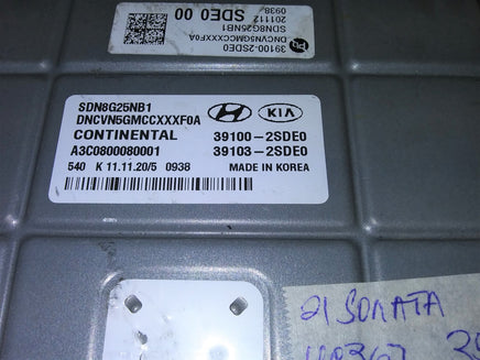 2021 Hyundai Sonata ecu ecm computer 39100-2SDE0
