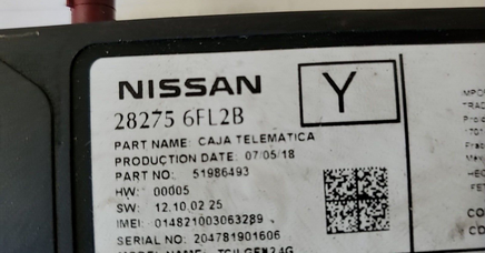 28275 6FL2B Nissan Altima or Armada 2018-2019 telematics module