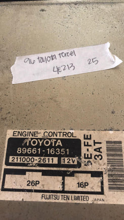 89661-16351 ecm ecu computer 1996 Toyota Tercel