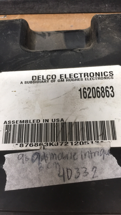 16206863 bcm body control module 1998 Oldsmobile Intrigue