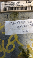 1992-1993 Lincoln Continental ecm ecu computer F20F-12A650-EB