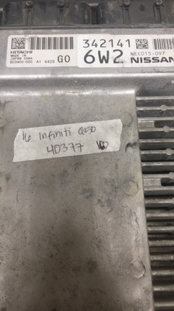 NEC015-097 Infiniti Q50 ecm  ecu computer 2016