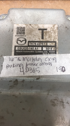 TK78 437E1 Mazda CX-9 CX9 parking brake control module 2016-2018