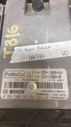 DS7A-12A650-AJH Ford Fusion ecm ecu computer 2013 **TESTED**