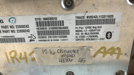 2012-2016 Chevy Impala ecu ecm computer 22808242