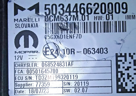 068524831AF Chrysler BCM body control module
