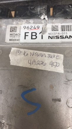 NEC016-015 Nissan Juke ecm ecu computer 2015-2016