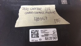13540081 Cadillac CT4 2020 chasis control module 2020