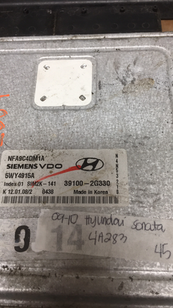 39100-2G330 Hyundai Sonata engine computer 2009-2010