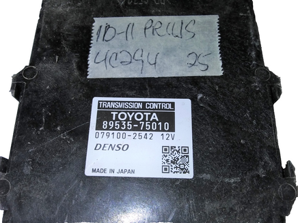 89535-75010 TCM transmission computer  2010-2011 Toyota Prius