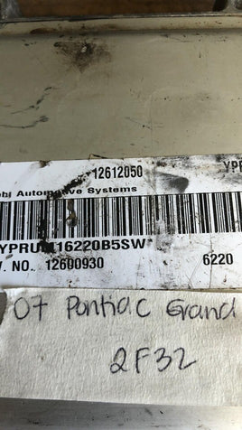 12612050 Pontiac Grand Prix 2007 ecm ecu computer  "Tested"