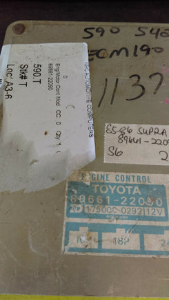 89661-22090 ecu ecm computer 1985-1986 Toyota Supra