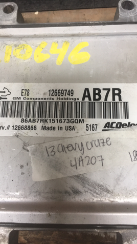 12269749 Chevy Cruze 2013 ecu ecm computer