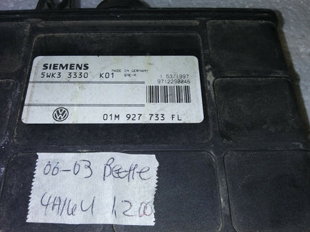 01M 927 733 FL Volkswagen VW Beetle 2000-2003 TCM transmission computer