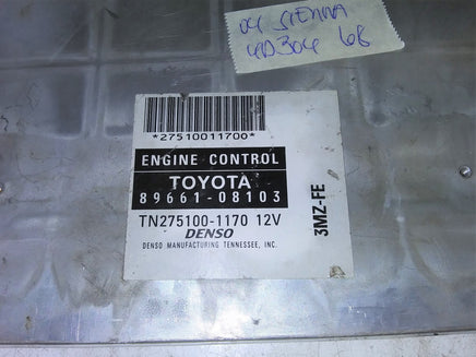 2004 Toyota Sienna ecu ecm computer 89661-08103