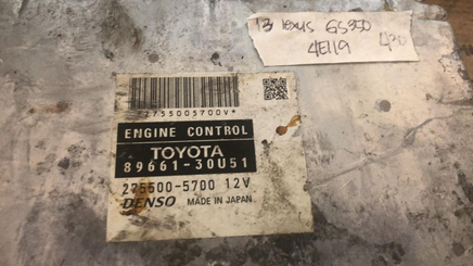 89661-30U51 Lexus GS350 2013 ecu ecm computer