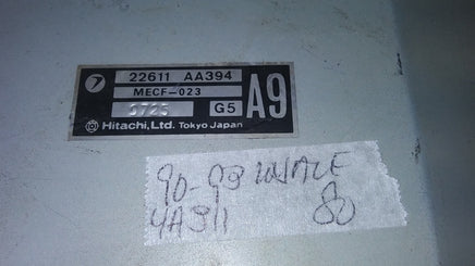 22611-AA394 ecm ecu computer 1990-1993 Subaru Loyale