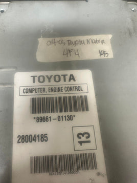89661-01130 Toyota Matrix 2004-2005 ECM ECU computer