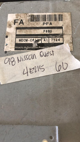 MECM-C611 ecm ecu computer 1998 Nissan Quest