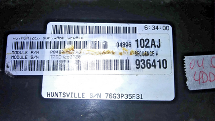P04896102AJ ecu ecm 2004 Dodge Stratus