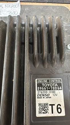 89661-78064 Lexus NX200t engine control module 2015-2021