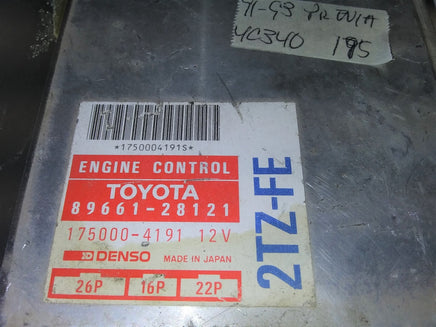 89661-28121 ecu ecm computer 1991-1993 Toyota Previa