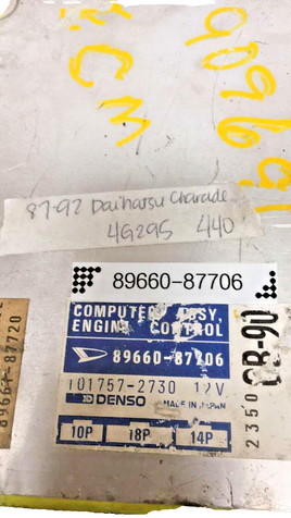 89660-87706 Daihatsu Charade ecm ecu computer 1987-1992