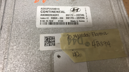 39172-2EFH5 Hyundai Elantra 2020 ecm ecu computer