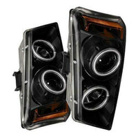 black projector headlight set fits 2003-2006 Chevy pickup 444-CS03-CCFL-BK *NEW*