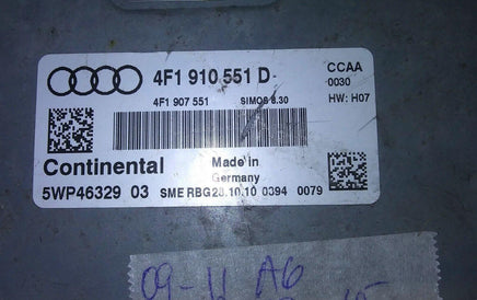 4F1 910 551 D ecm ecu computer 2009-2011 Audi A6 - Swan Auto
