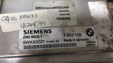 7 543 158 BMW X3 2004-2006 ecm ecu computer