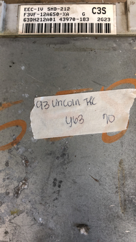 1993 Lincoln Continental ecm ecu computer F3VF-12A650-XA
