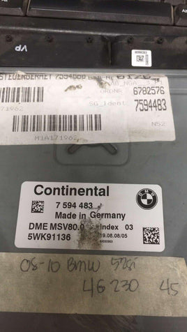 7 594 483 BMW 528 528i 2008-2010 tcm transmission computer - Swan Auto