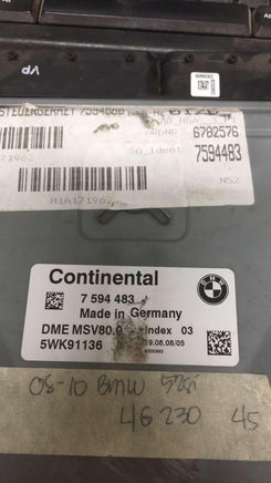 7 594 483 BMW 528 528i 2008-2010 tcm transmission computer - Swan Auto