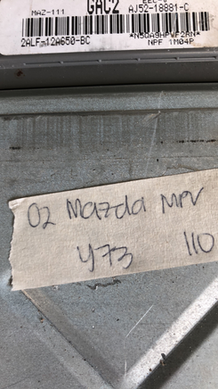 2ALF-12A650-BC Mazda MPV 2002 ecm ecu computer