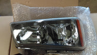 black euro headlight set fits 2003-2007 Chevy Silverado HD-JH-CS1L03-BK-AM *NEW*