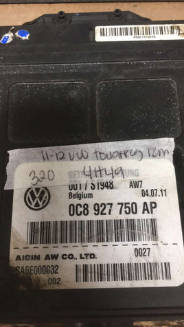 0C8 927 750 AP VW Touareg 2011-2012 TCM transmission computer