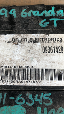 09361429 Pontiac Grand Am 1999 Pontiac Grand Am bcm body control module