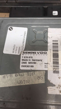 7 576 670 BMW 328 328i 2007-2011 ecm ecu computer