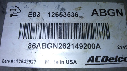 12653536 ecm ecu computer 2011 Chevrolet Cruze