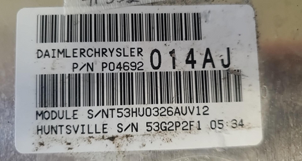 P04692014AJ  Jeep Grand Cherokee multi-function relay module 2006