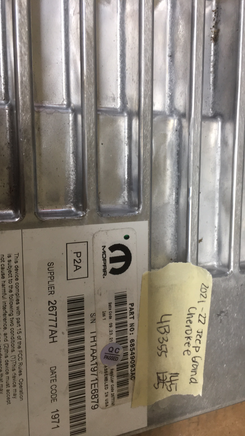 68549093AC Jeep Grand Cherokee 2021-2022 ecm ecu computer **TESTED**