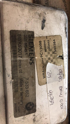 7 533 652 BMW 530 530i ecm ecu computer  2004-2005